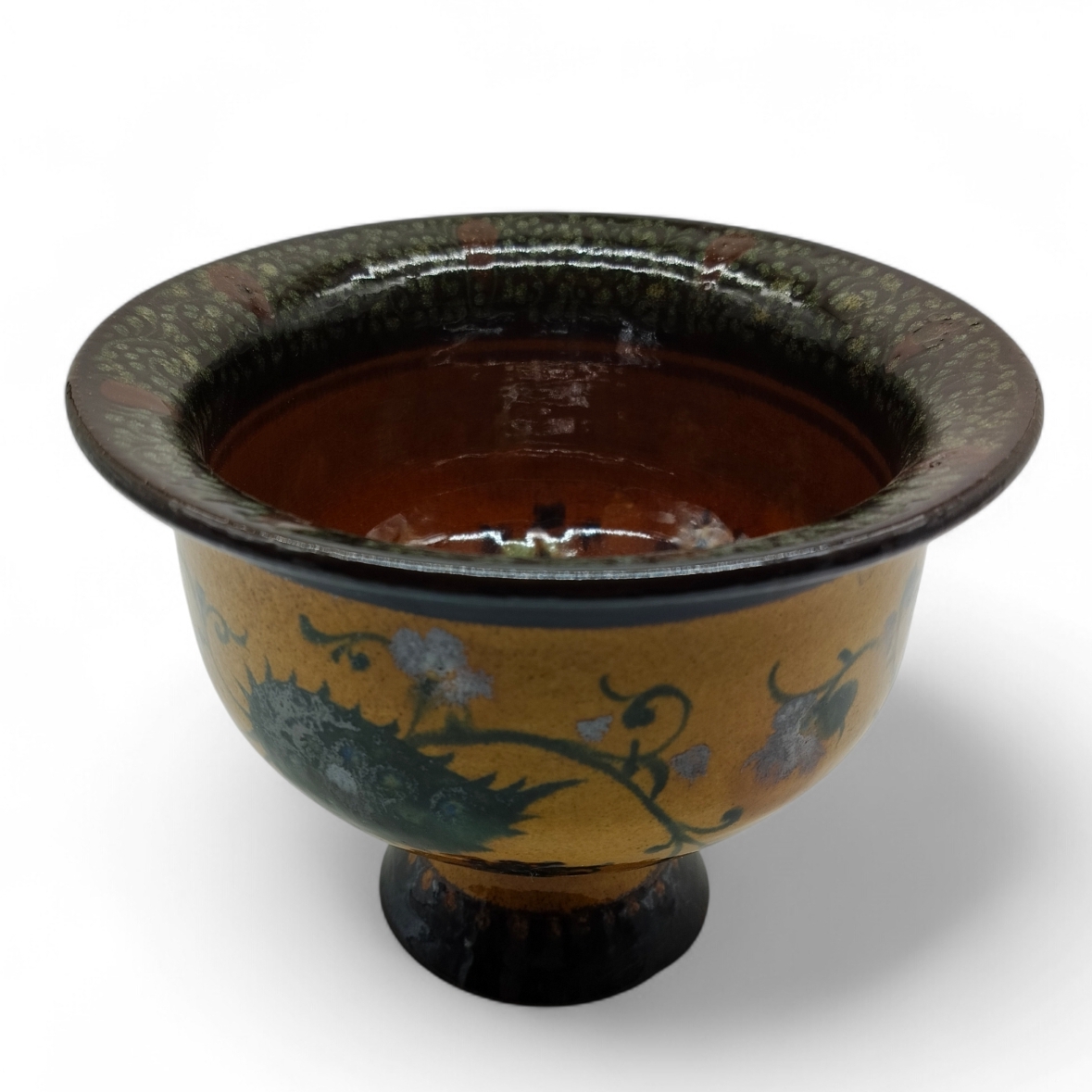 Авторская риштанская керамика Алишера Назирова: эксклюзивная ваза-конфетница ручной работы