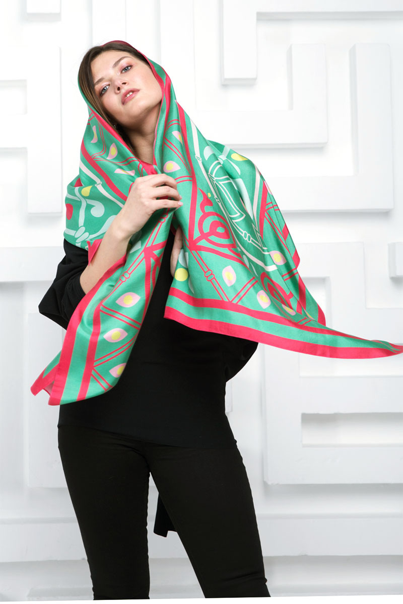 Палантин Пожелание изумруд