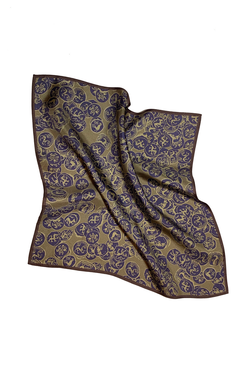 Платок-паше «Монеты». Оникс.