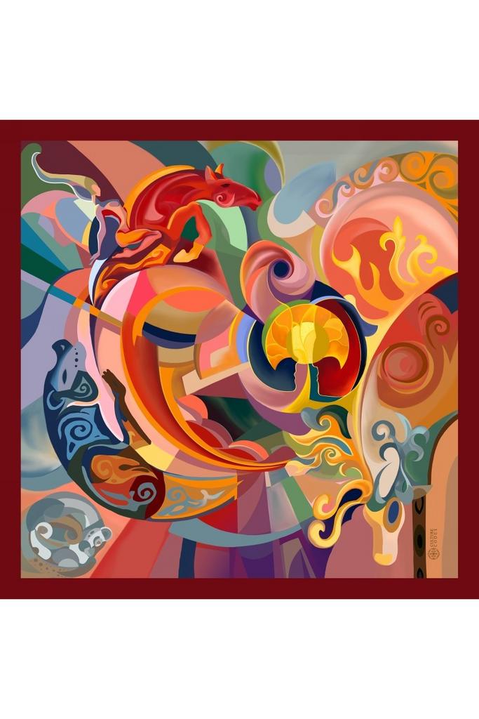 Платок-каре «Тени скифов»