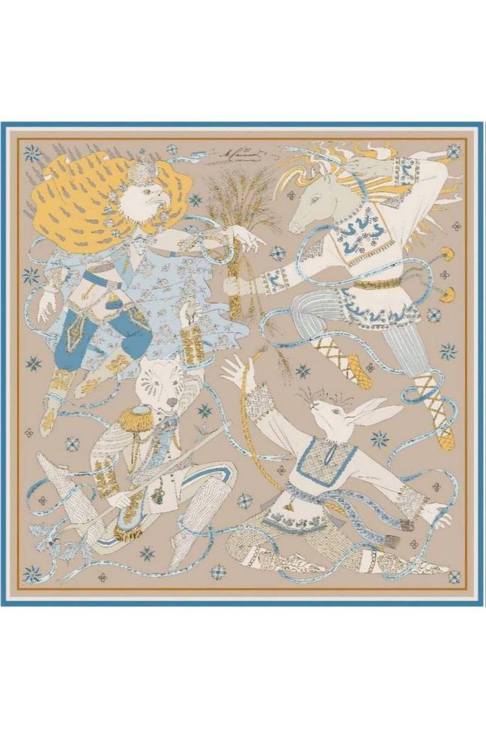 Платок-каре «Балет», кофе