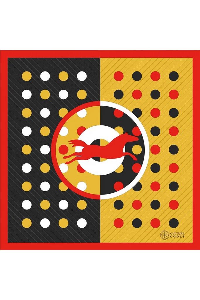 Платок-каре «Конь-огонь»