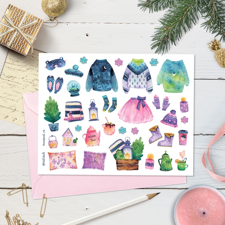 Стикерпак «Зимний уют»
