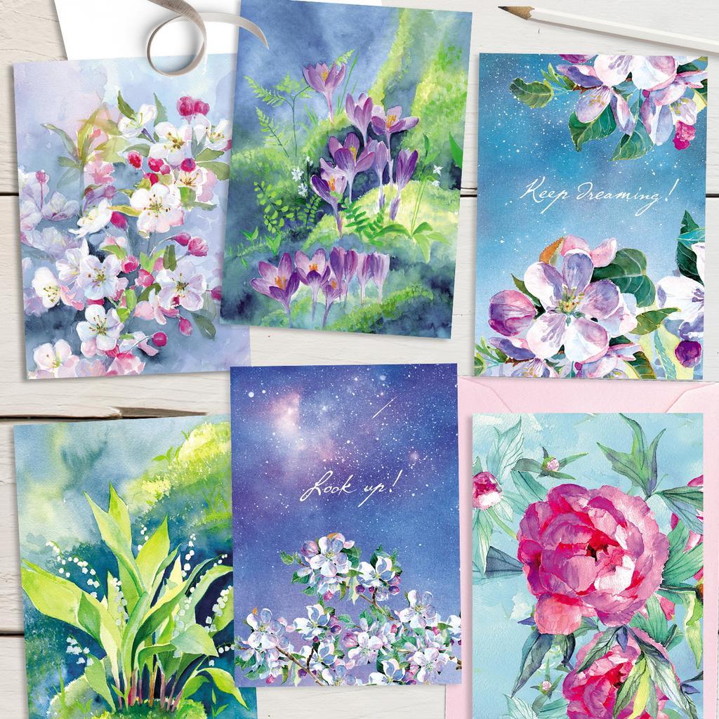 Набор открыток в подарочном конверте «Цветение»