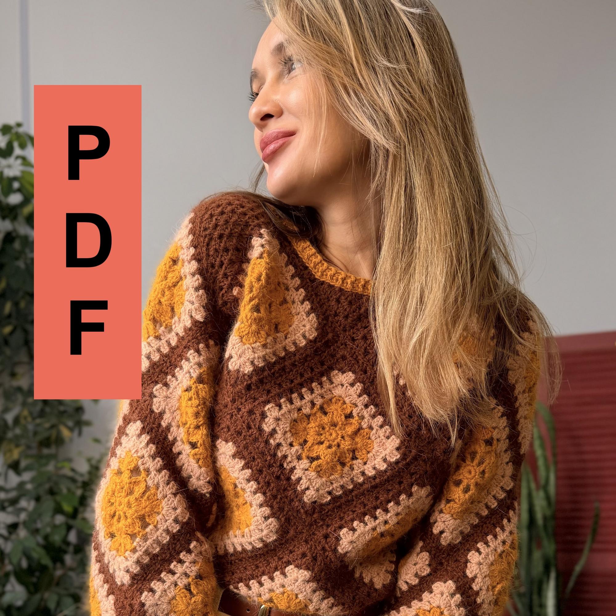 Джемпер из квадратов