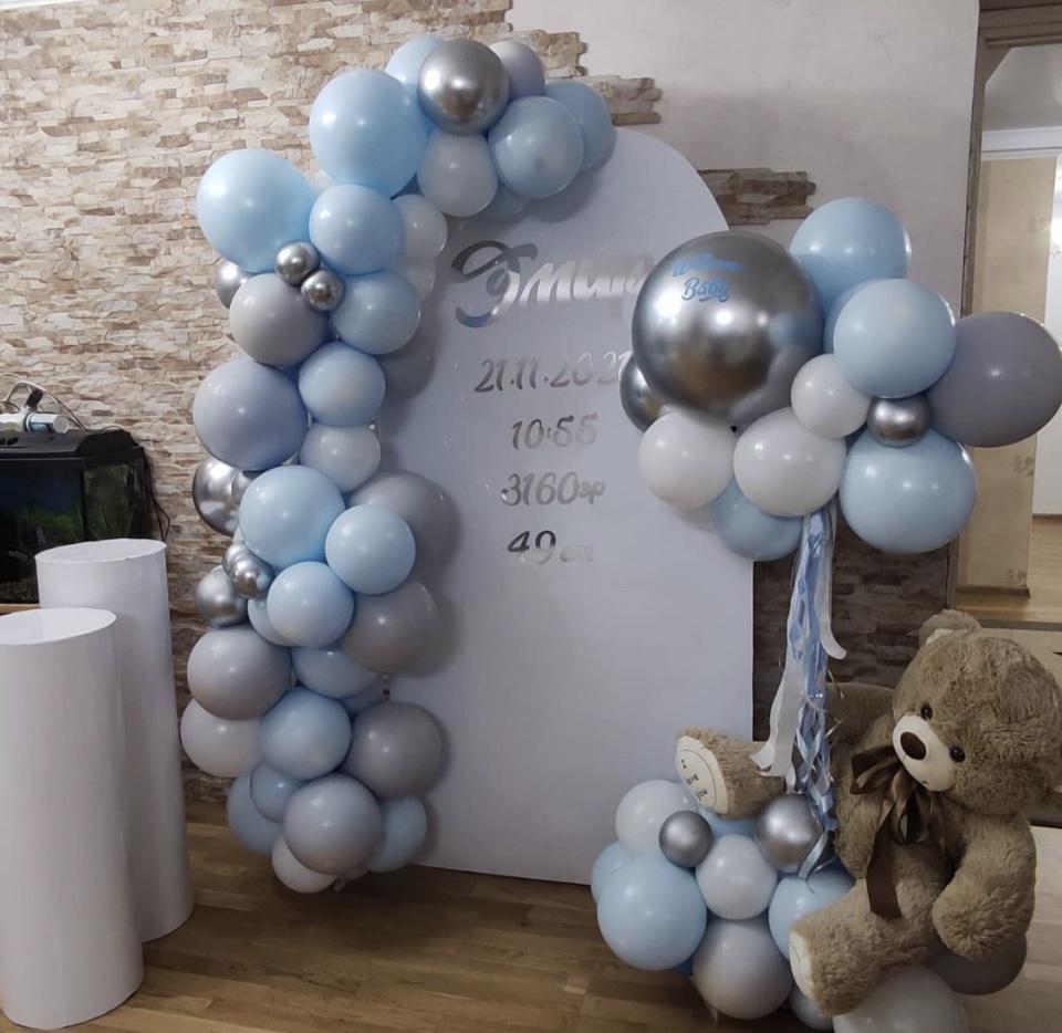 фотозона бенто  ВОЗДУШНАЯ С МИШКОЙ