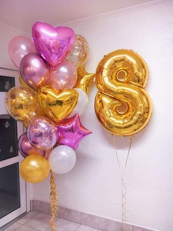 8 марта шары сиреневое сердце