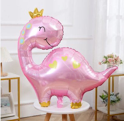 Динозаврик розовый с короной