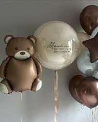 Мишка с бантиком бежево розовый