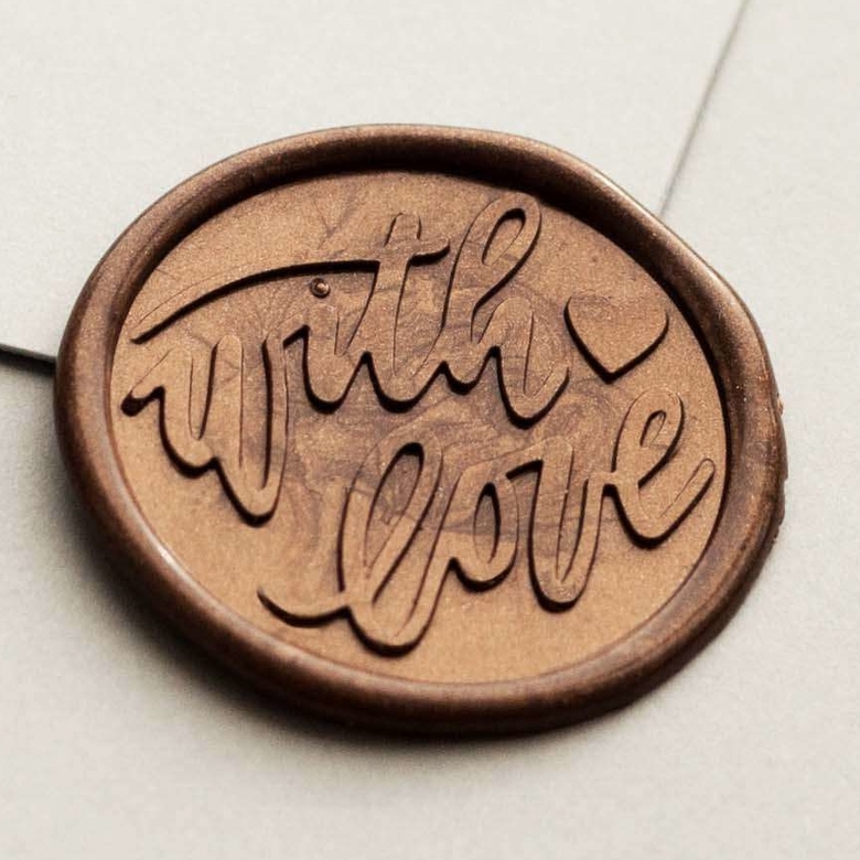 Сургучная печать "With love"