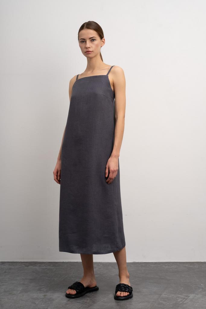 Платье льняное Juliet Volcanic Smog купить в интернет-магазине по выгодной цене Pure Linen