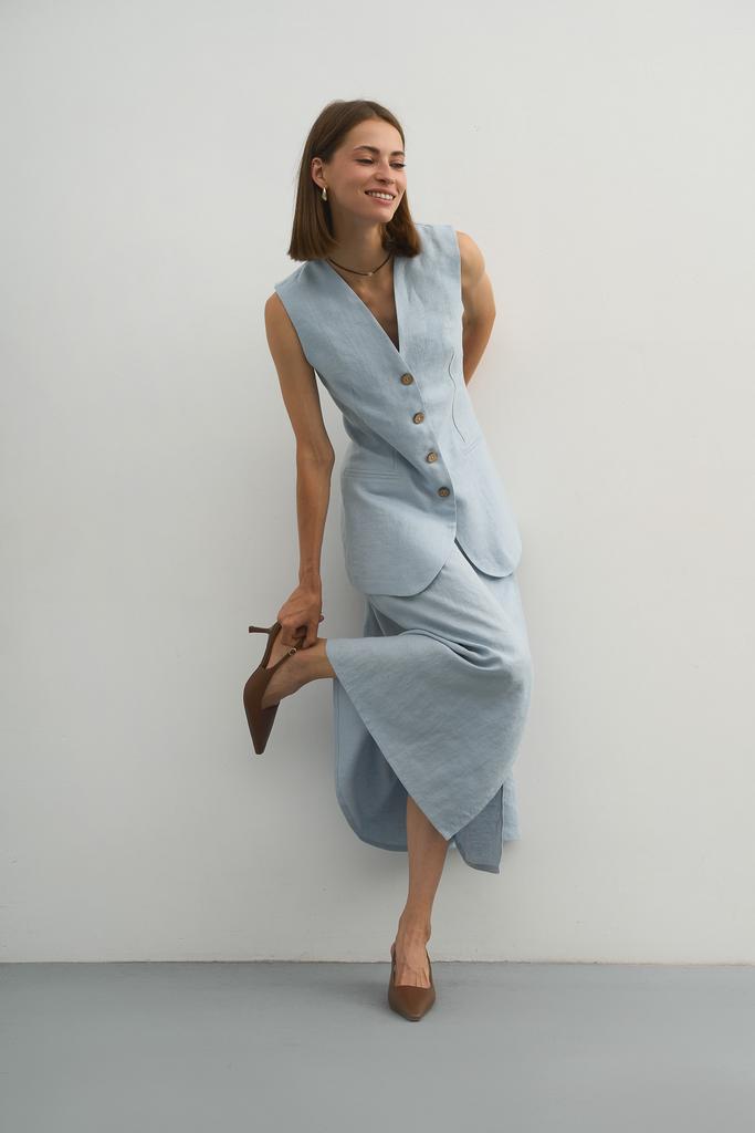 Жилет удлиненный льняной Nebo