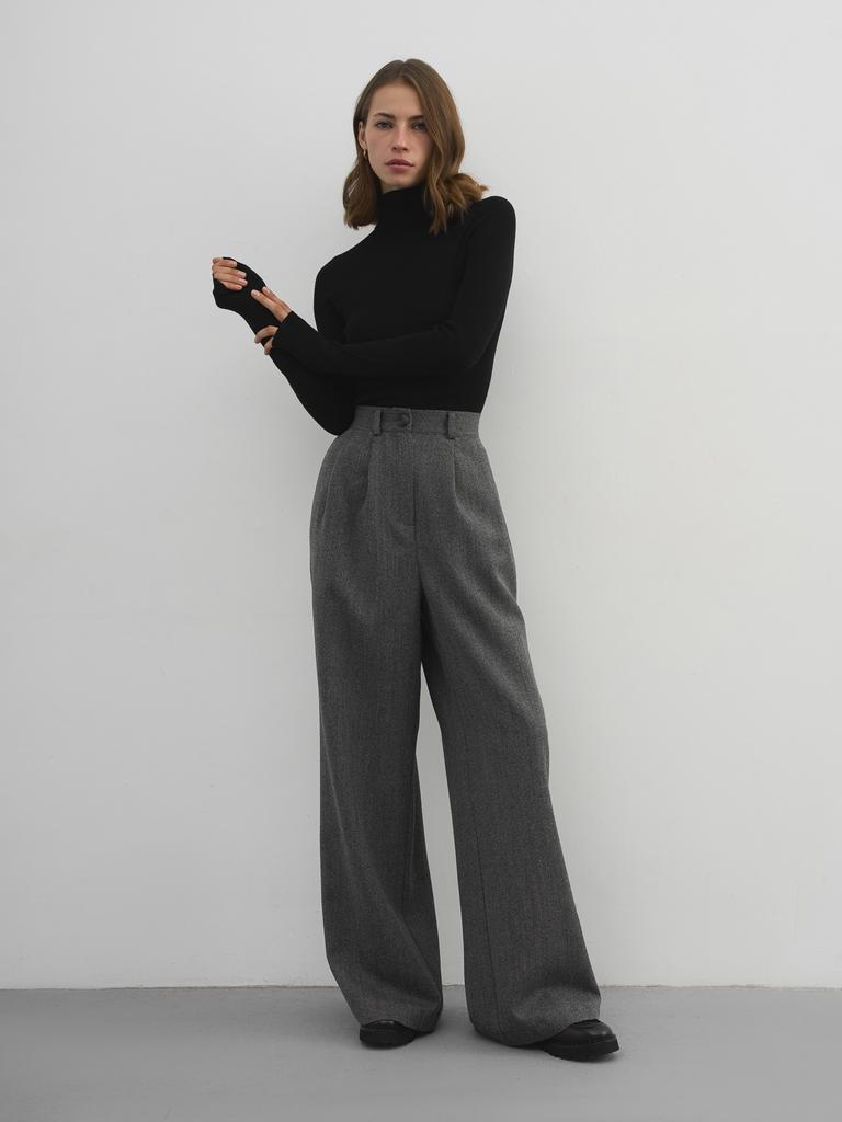 Брюки-палаццо из шерсти Saphir étoilé