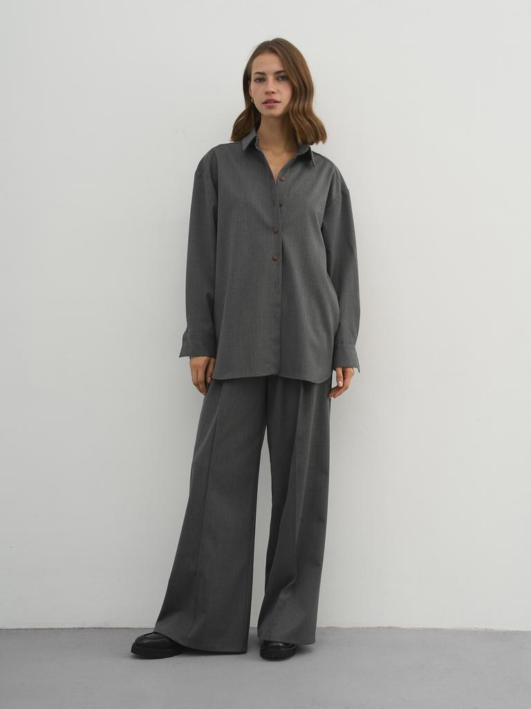 Брюки кэжуал из шерсти Quartz fumé