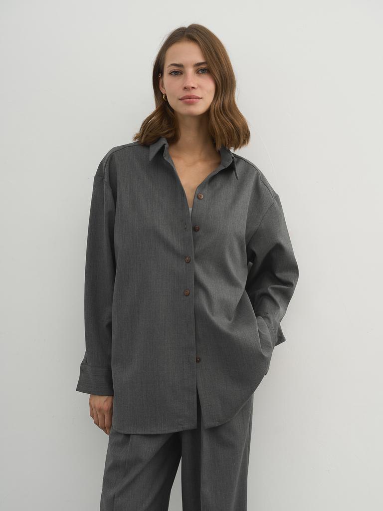 Рубашка из шерсти Quartz fumé