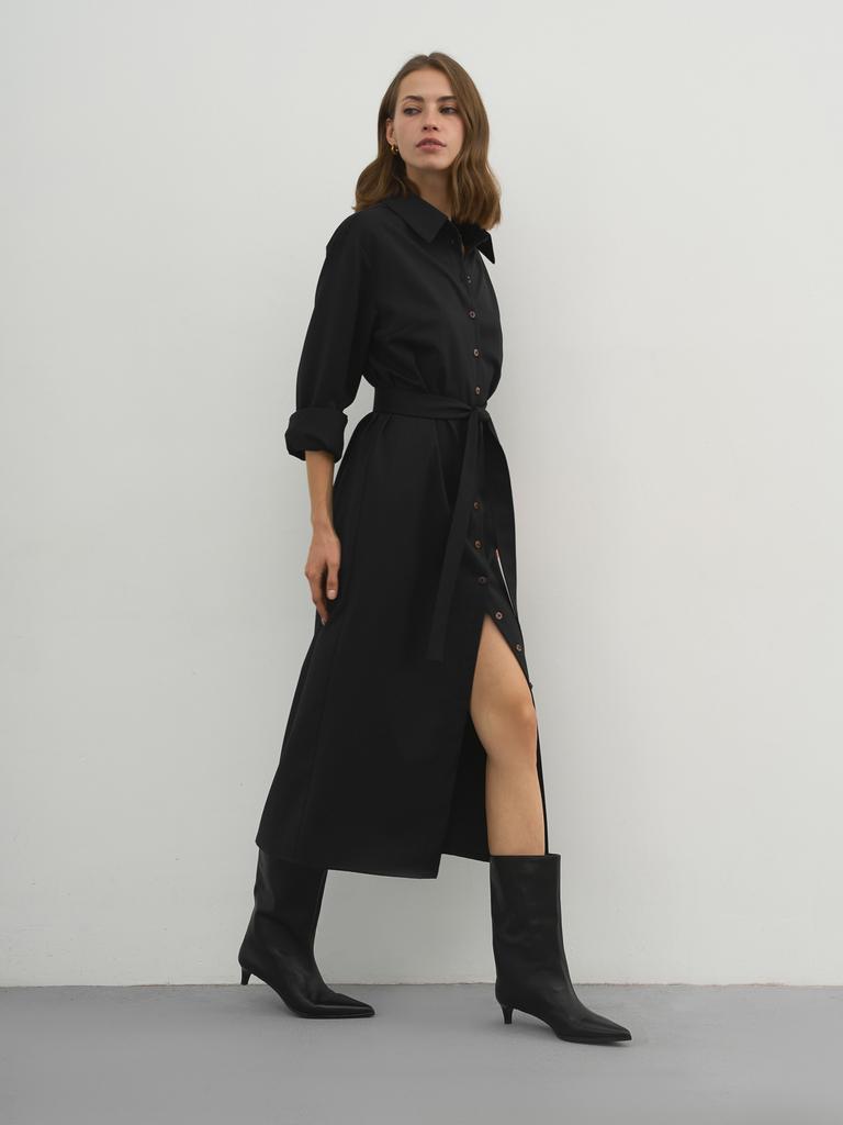 Платье-рубашка из шерсти Mélanite