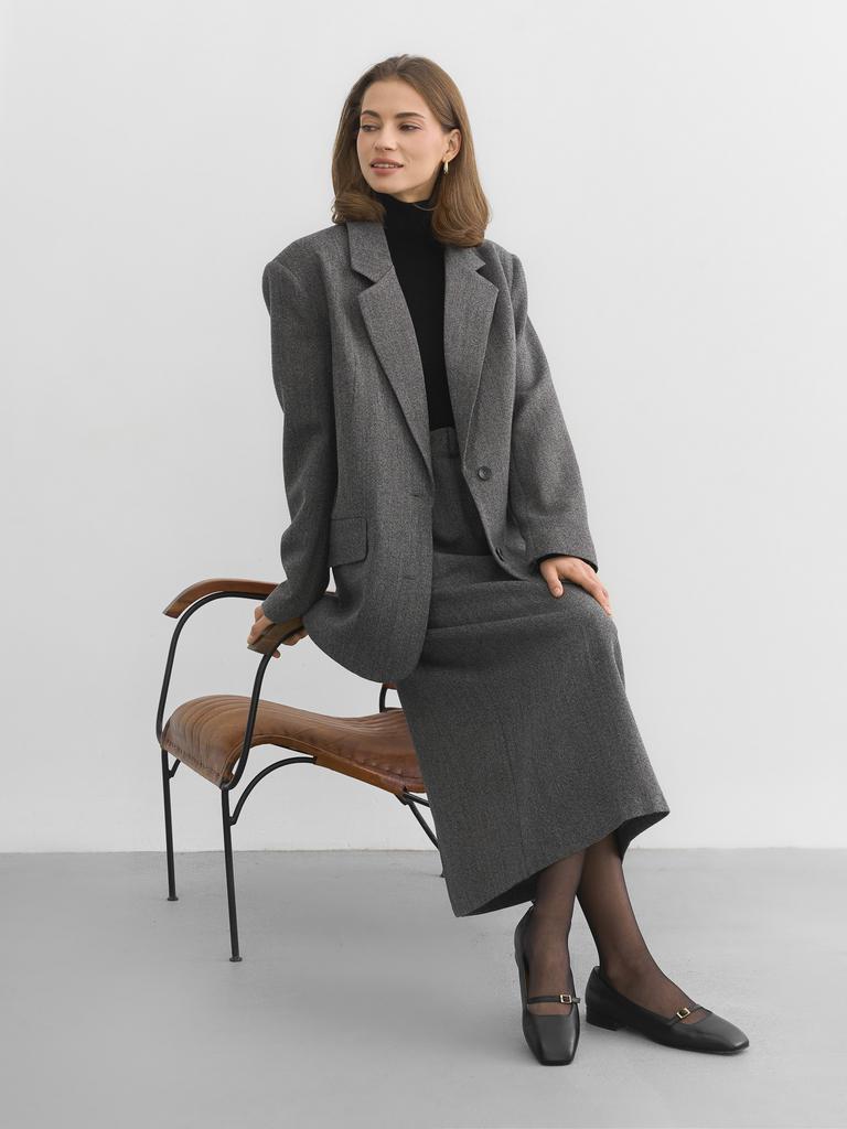 Юбка из шерсти Saphir étoilé