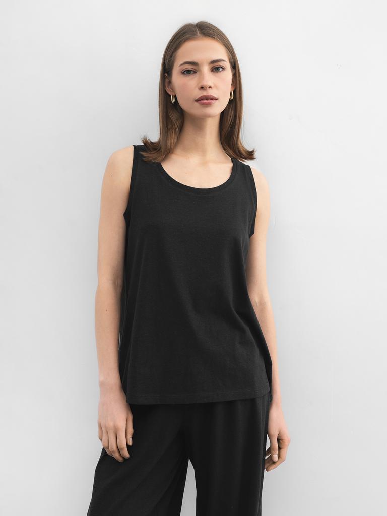 Топ из конопли и органического хлопка Nuit