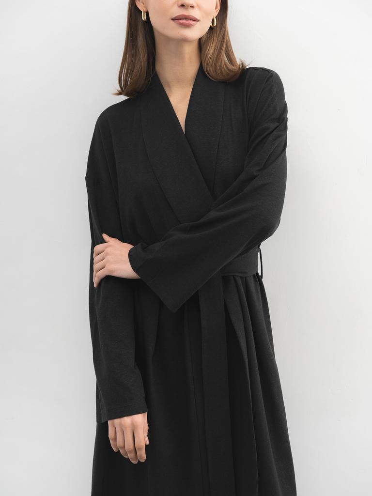 Халат из мягкого конопляного трикотажа Nuit