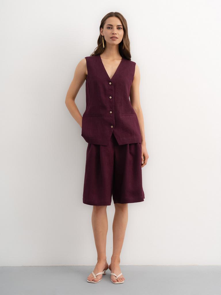 Бермуды льняные Sangria