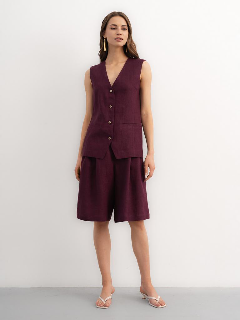 Жилет из мягкого льна Sangria