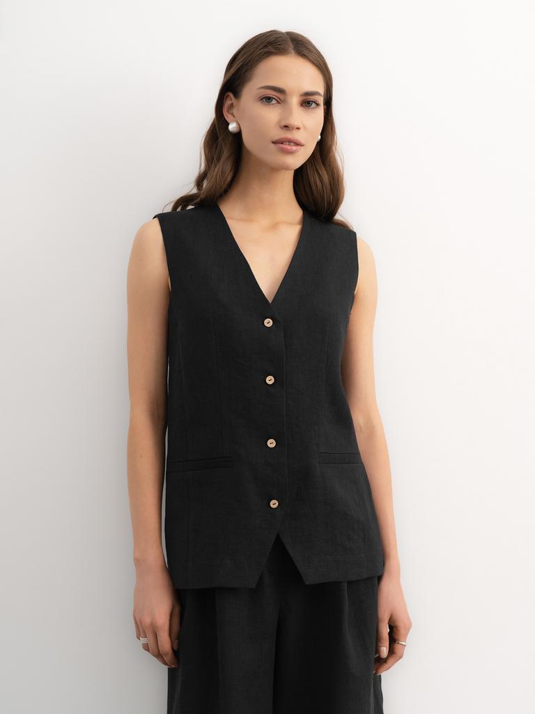Жилет из мягкого льна Nuit