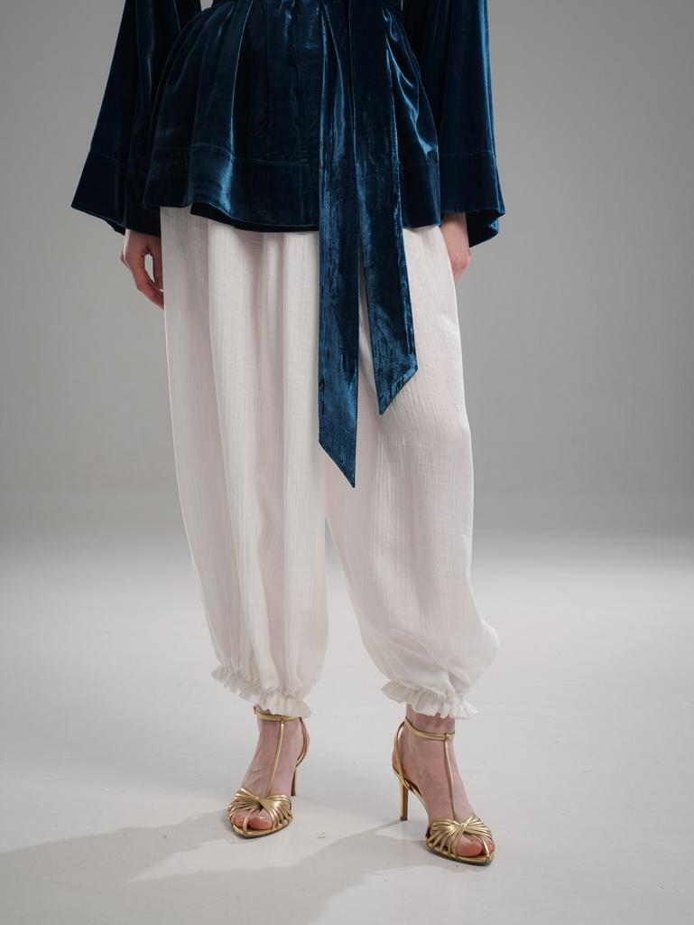 Брюки-алладины из тенселя Пёрышко