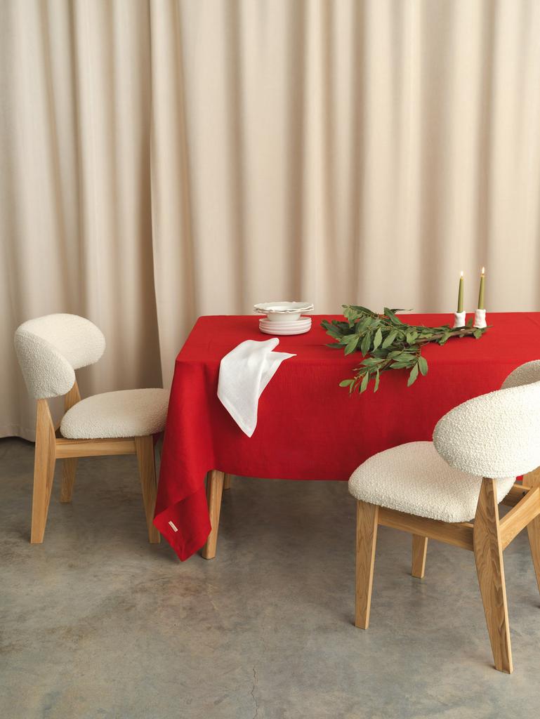 Скатерть льняная Морозная ягода