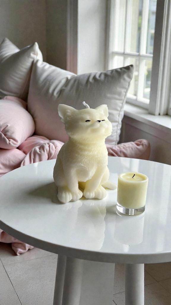 Кошка с закрытыми глазками белая