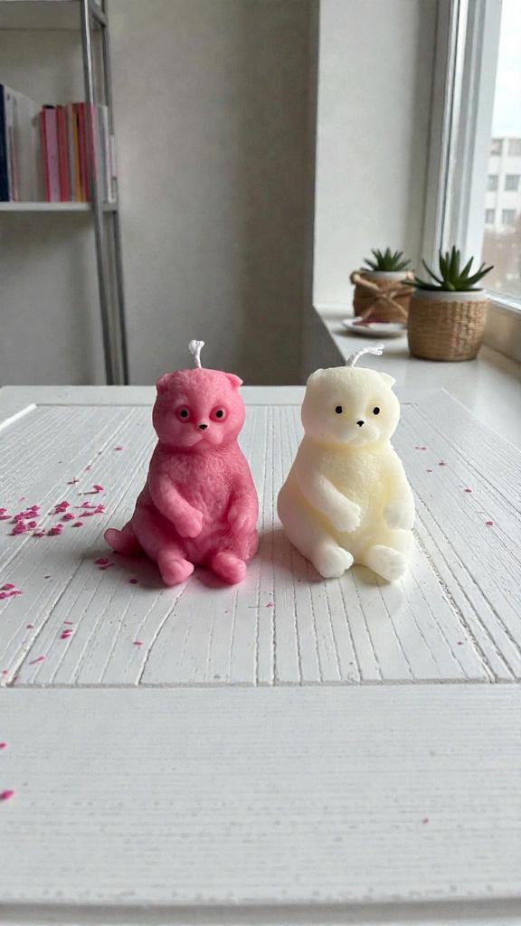 Котик сидячий розовый
