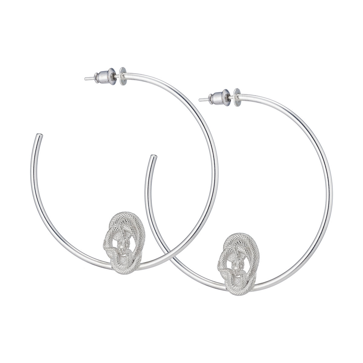 Серьги круглые со змеями