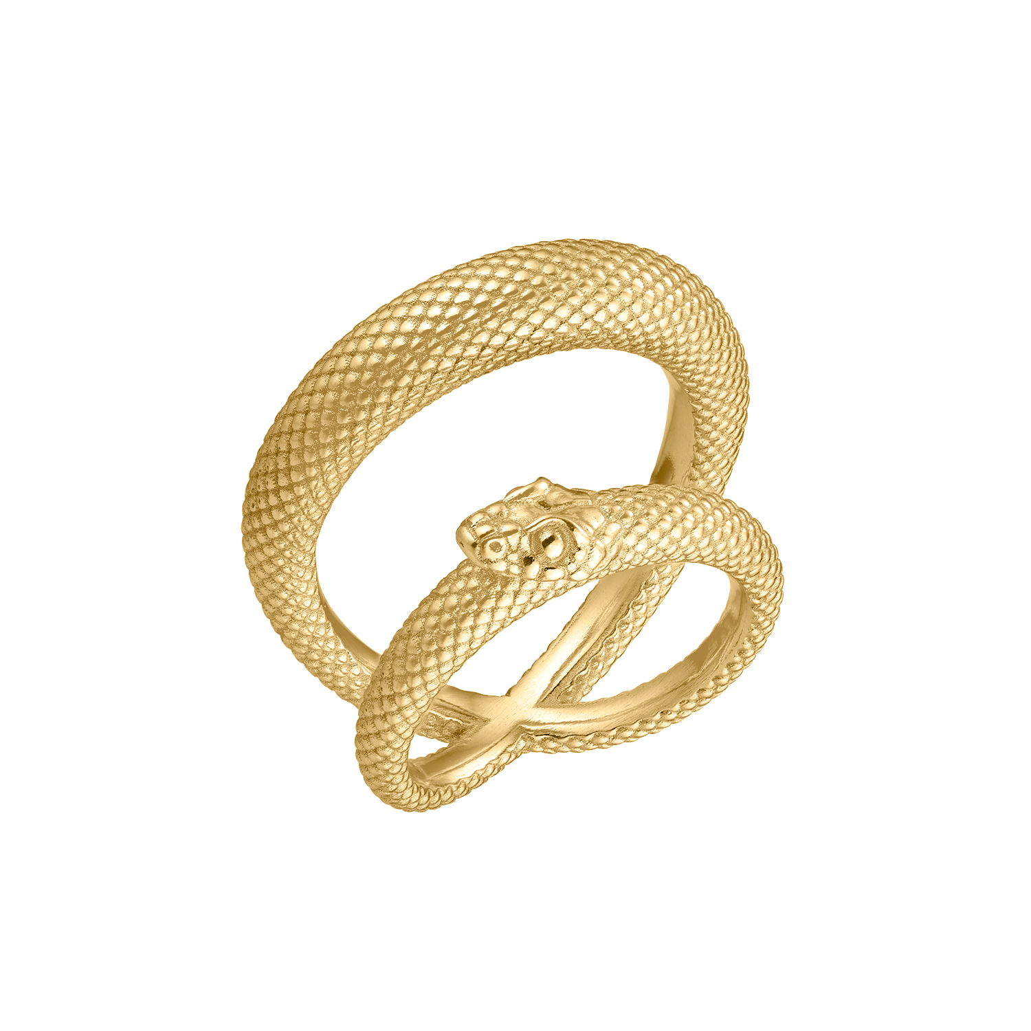 Кольцо со змеей золотое