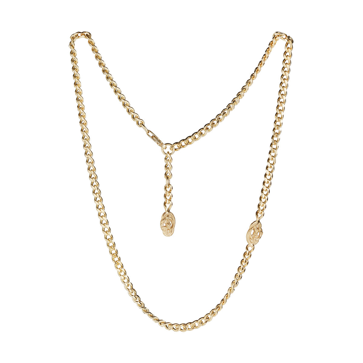 Шейное украшение со змеей зелотое