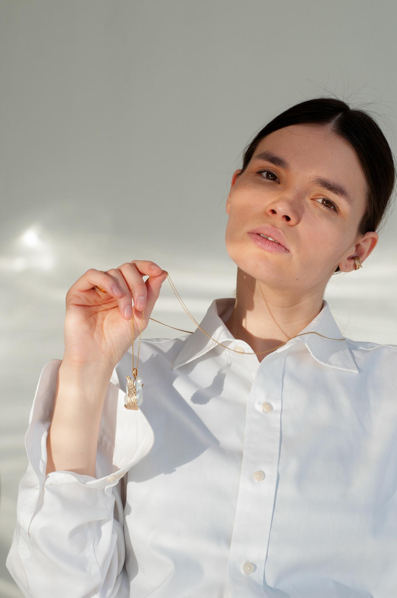 Кулон с жемчугом