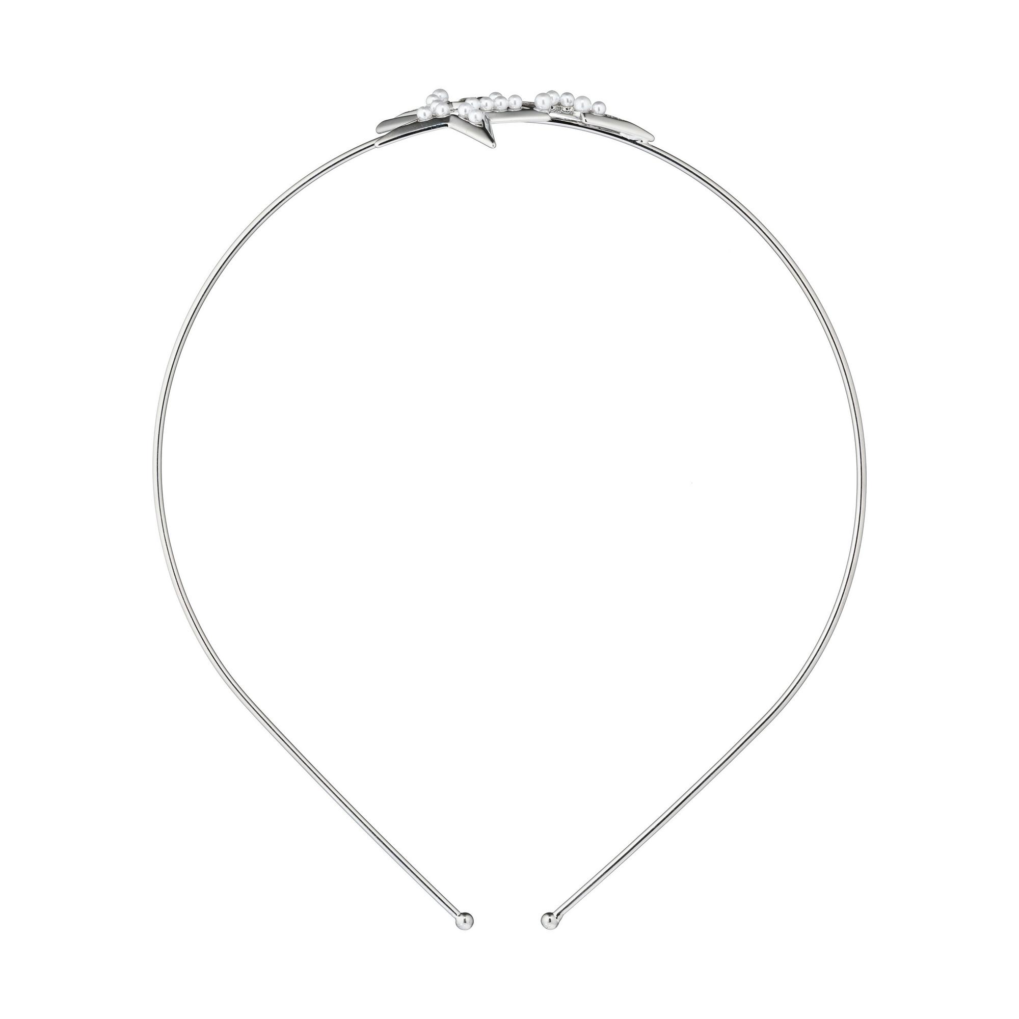 Ободок для волос серебряный