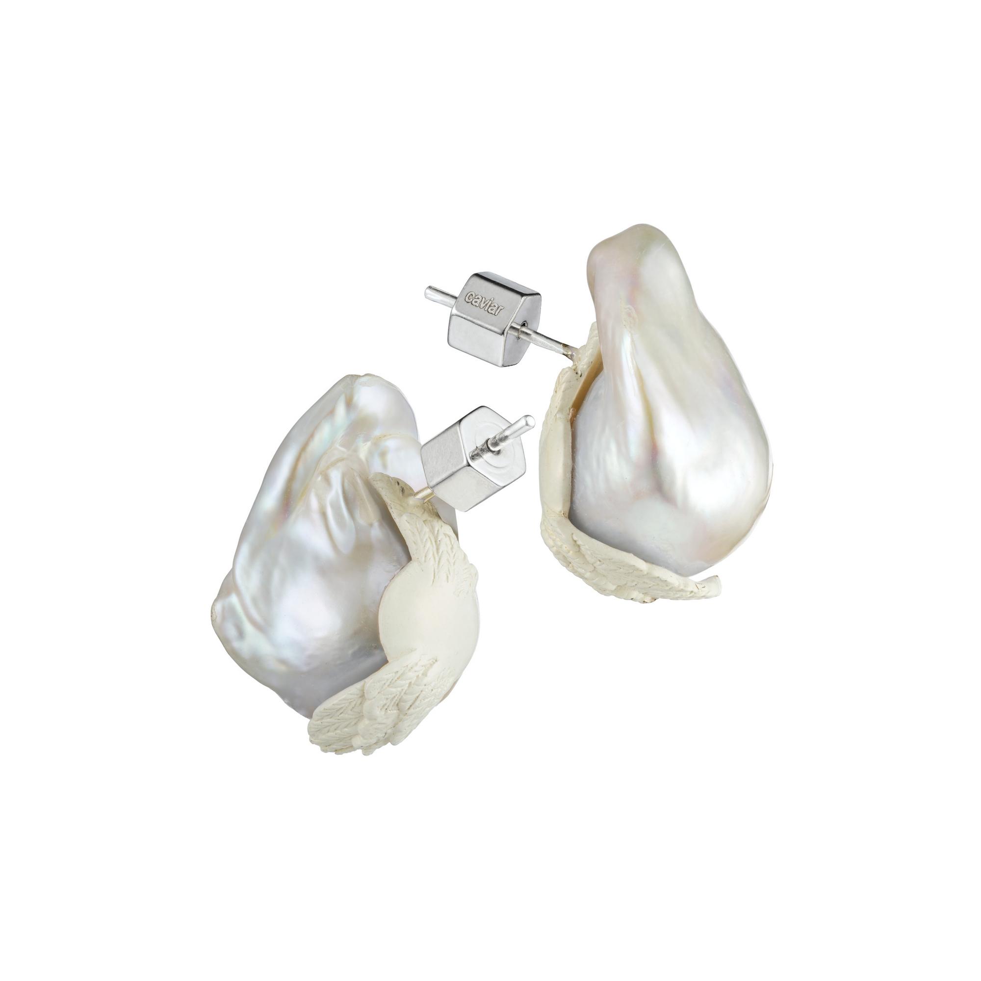 Пуссеты с жемчугом