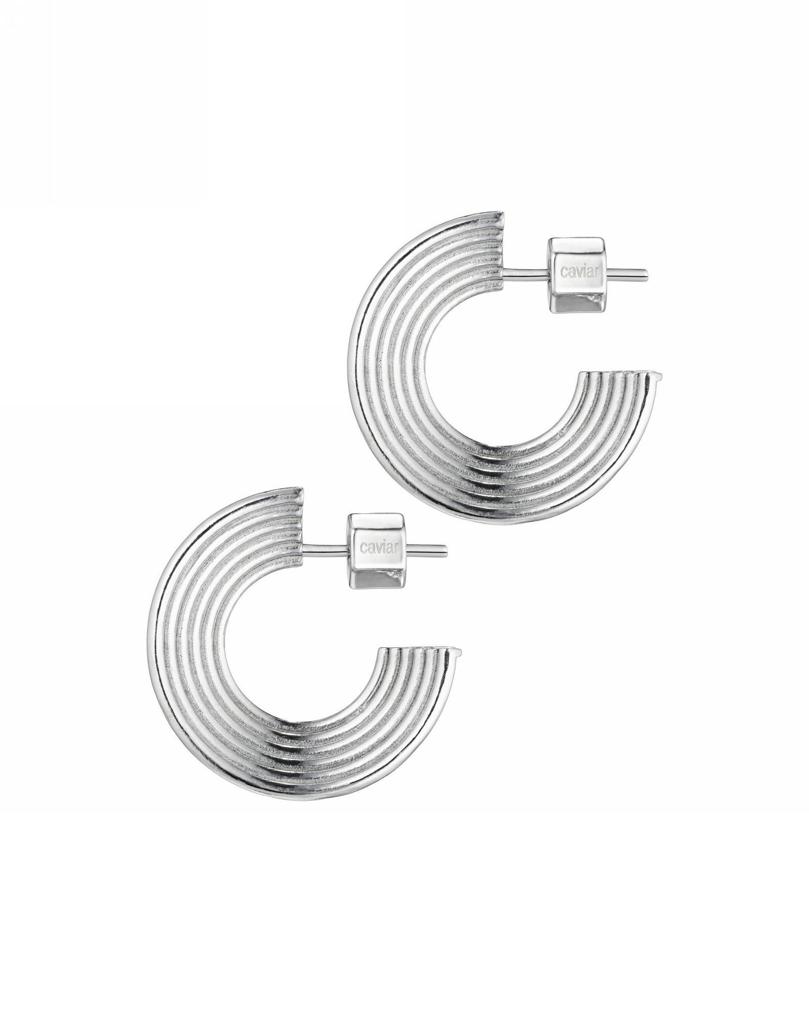 Серьги-кольца серебряные