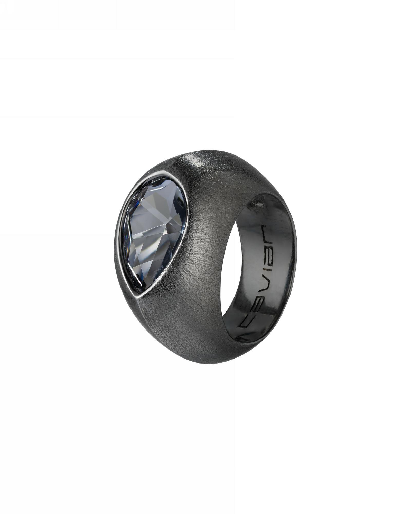 Перстень на мизинец с кристаллом