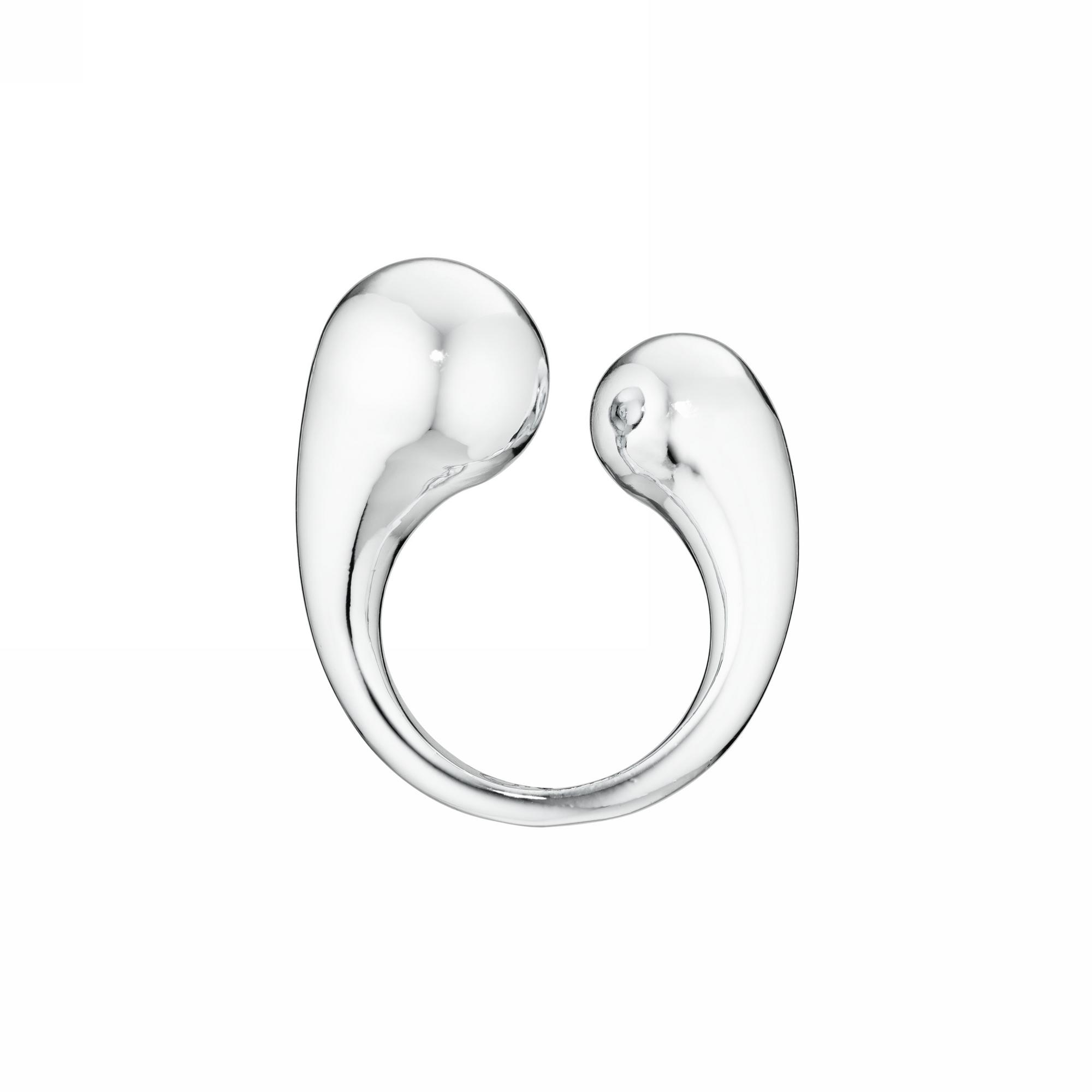 Кольцо со сферами серебряное