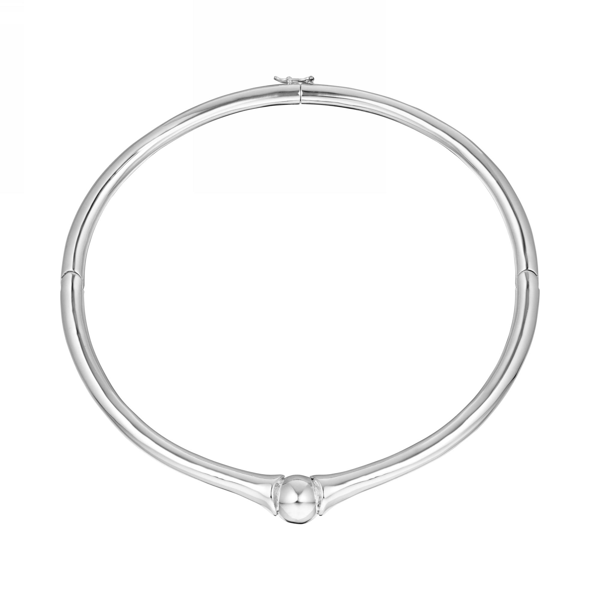 Колье со сферами серебряное