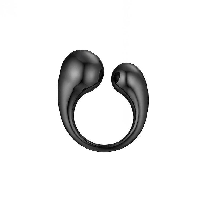 Кольцо со сферами черное