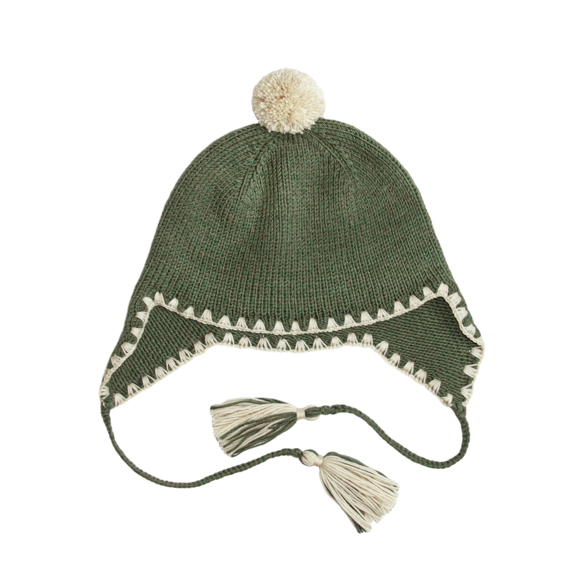 Шапка CROCHET GREEN MELANGE