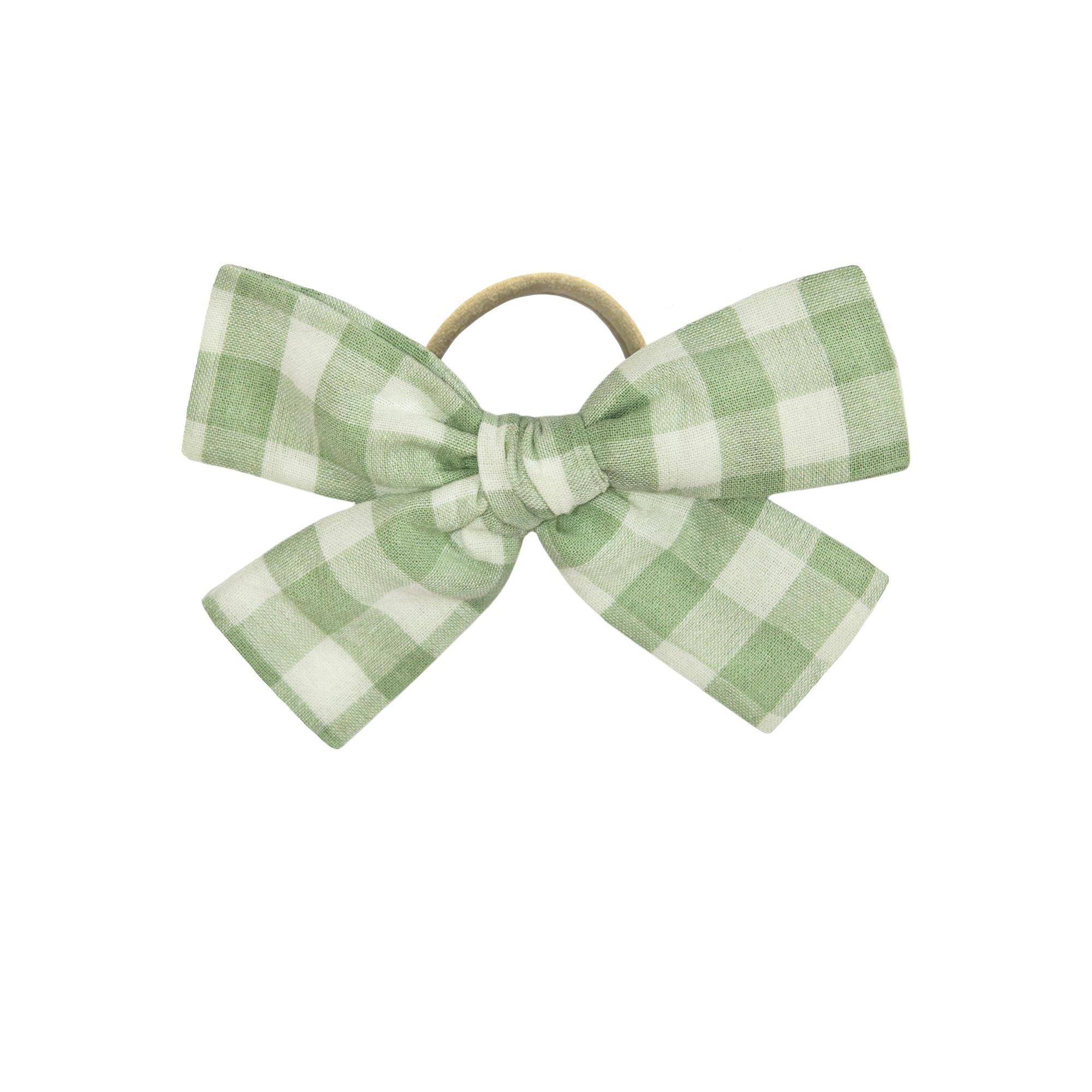 Бант на резинке  VICHY GREEN
