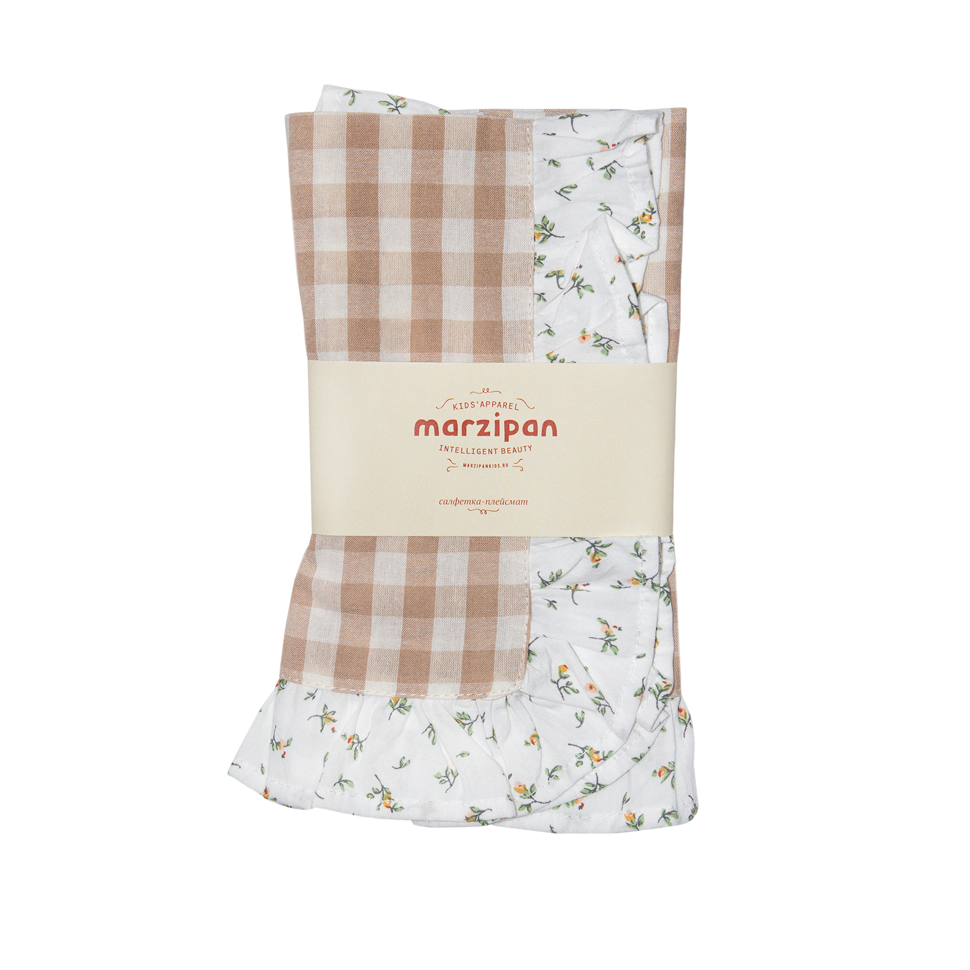 Салфетка-плейсмат с рюшей VICHY SAND