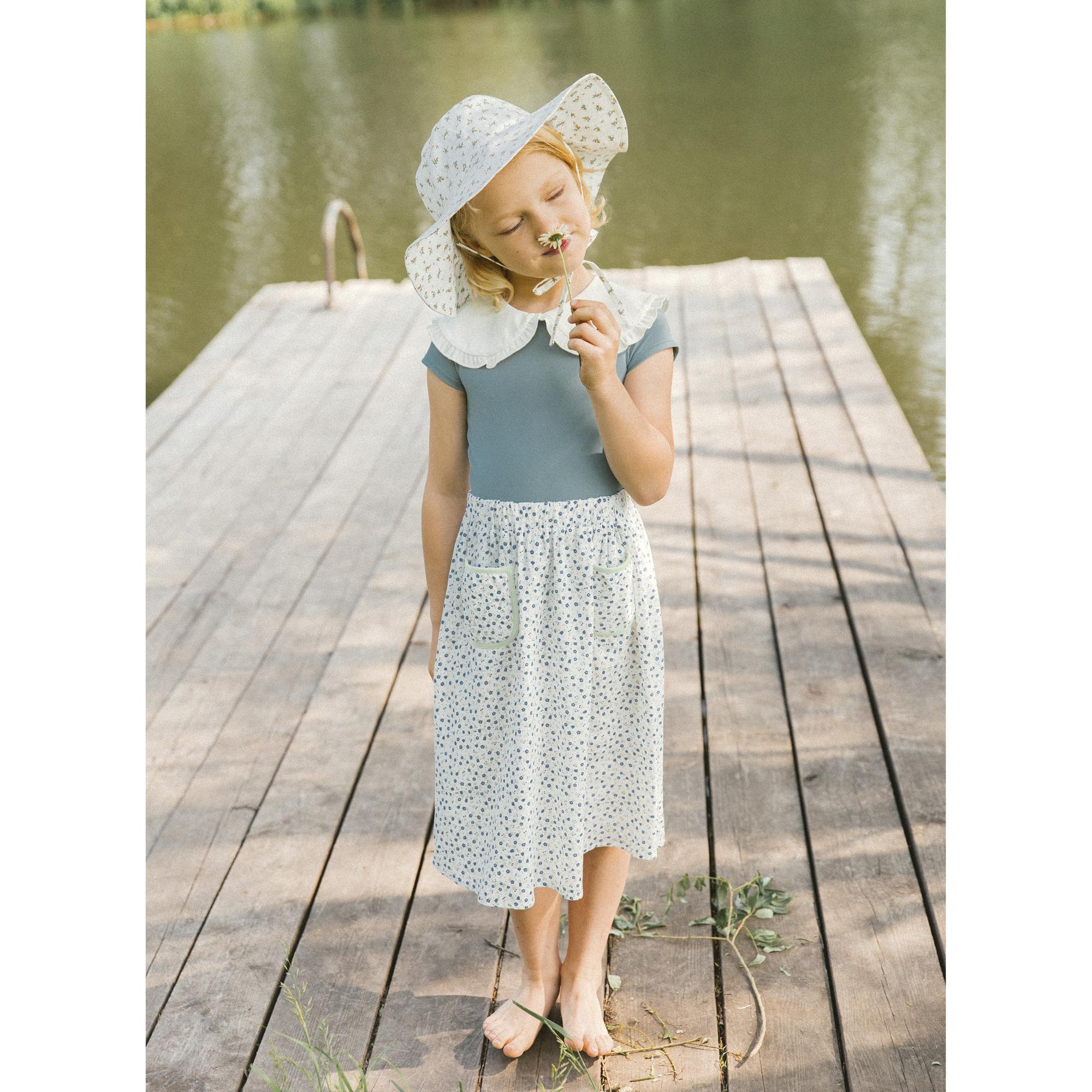 Юбка ЦВЕТОЧНИЦА ГОЛУБАЯ