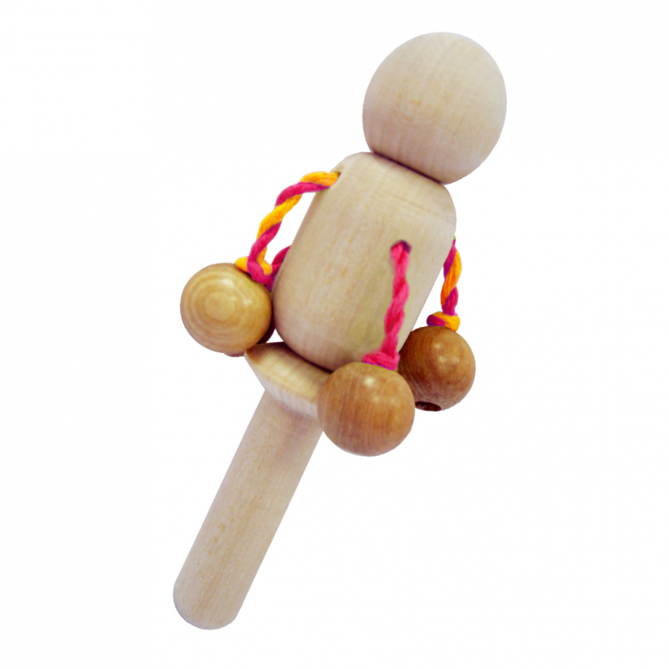 Погремушка с можжевеловыми бусинами