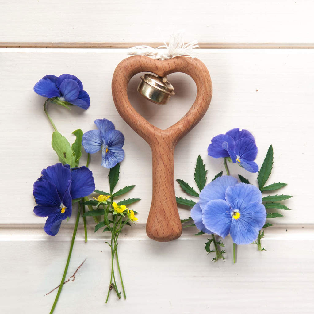 Погремушка с бубенцом Сердечко