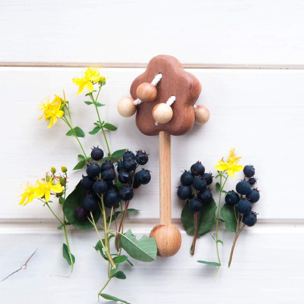 Деревянная погремушка Яблонька