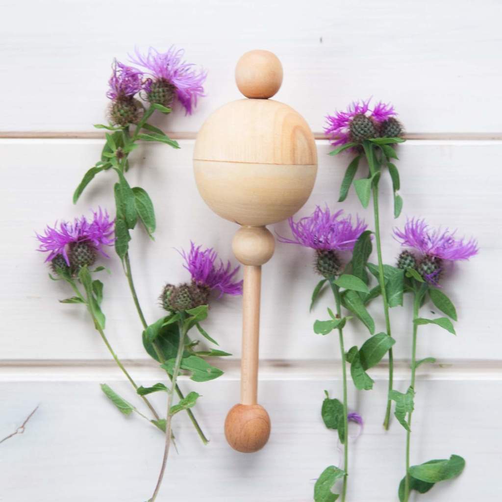 Деревянная погремушка Маракас с горохом