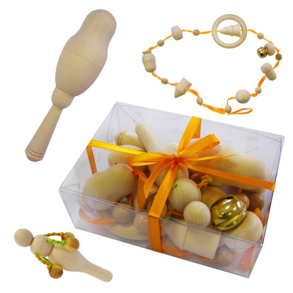 Набор погремушек неокрашенный Вальда